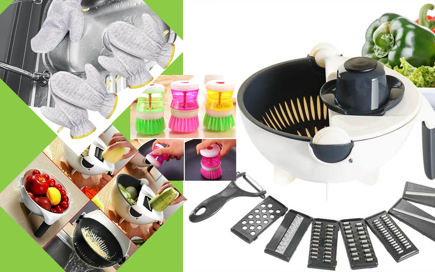 Multi-functional Magic Wet Basket Vegetable Cutter